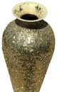 DecorShore Bella Palacio Gold Vase With Crackled Glass Mosaic