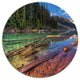 Beautiful View Of Mountain Lake, Landscape Art Round Wall Art, 11"