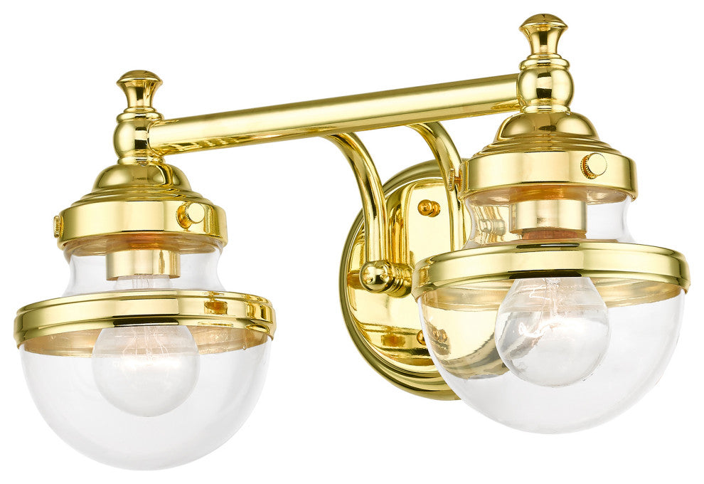Livex Lighting Polished Brass 2-Light Vanity Sconce