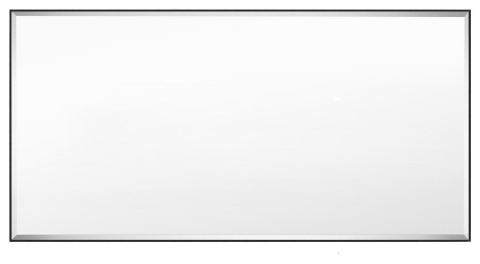 Metal Framed Rectangle Beveled Edge Wall Mirror Bathroom Vanity Mirror, Black, 20"x40"