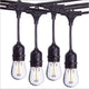 Sterno Home Vintage-Style Waterproof Outdoor LED String Lights, Black, 48 Feet