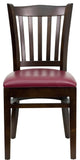 Restaurant Tables and Chairs, "Romano" Vertical Slat Back Commercial Wood Chair
