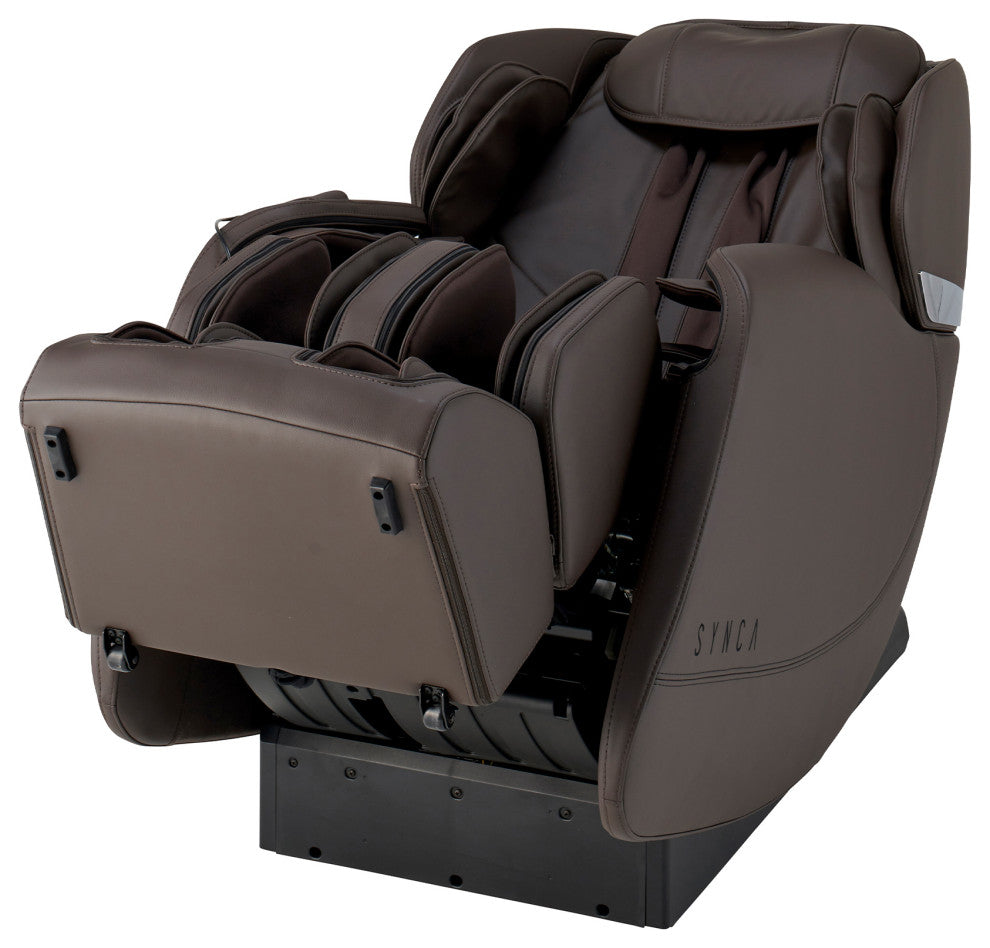 Hisho SL Track Heated Deluxe Zero Gravity Massage Chair, Brown
