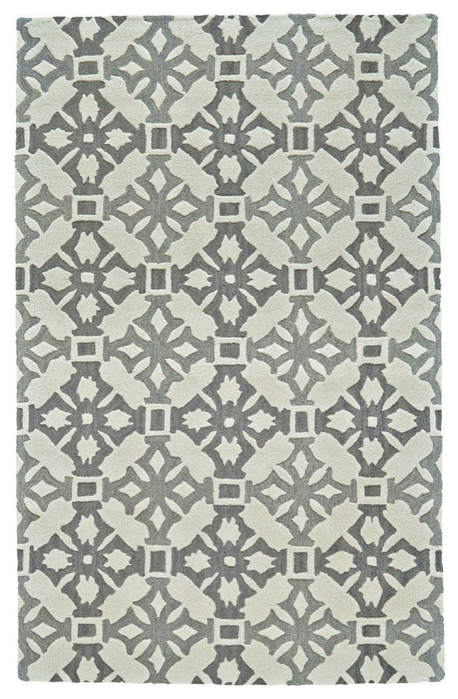 Weave & Wander Briona Rug, Fog, 5'x8'