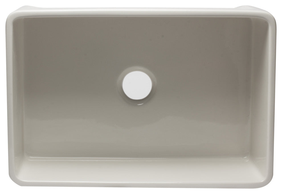 ALFI brand AB3020SB-B 30 Inch Biscuit Single Fireclay Farm Kitchen Sink
