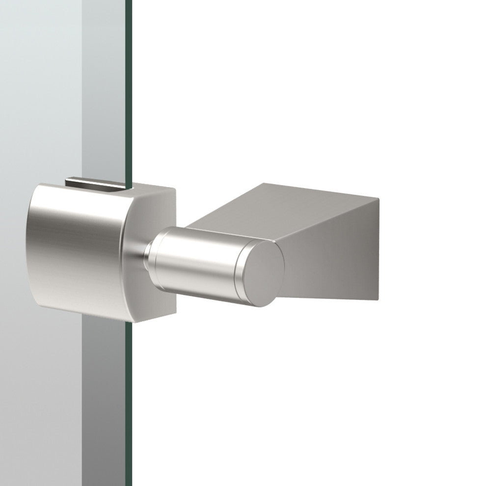 Bleu 24" Frameless Rectangle Mirror, Satin Nickel