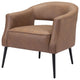Accent Chair, Steel Metal, Vintage Brown, Black, Lounge Cafe Lobby Hospitality