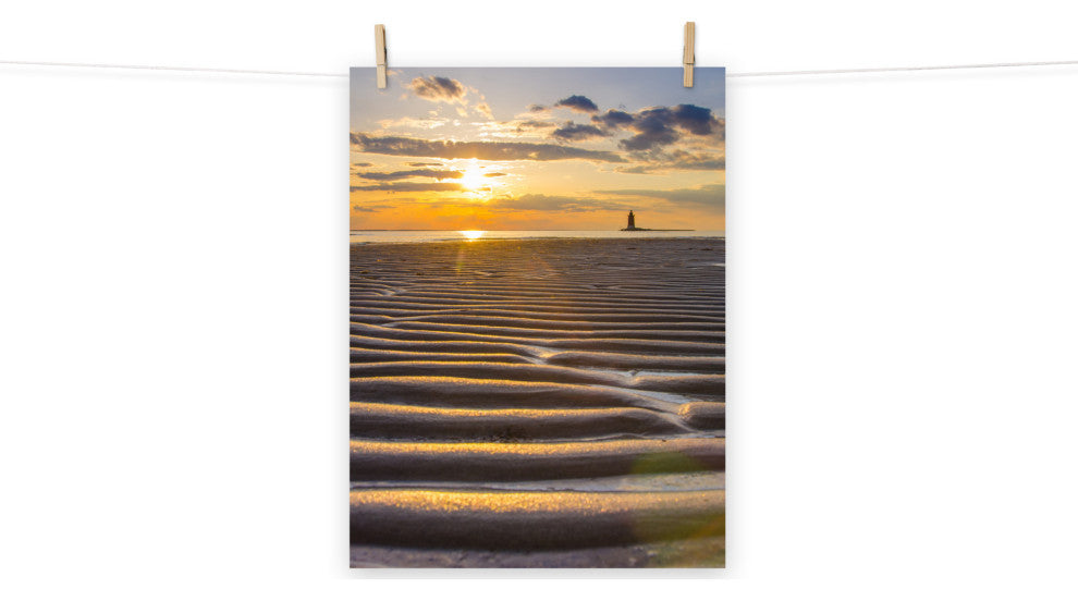 Sandbars Landscape Photograph, Beach Unframed Wall Art Print, 18" X 24"