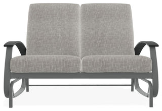 Belle Isle Cushion Deep Seating 2-Seat Glider, Hither Pewter/Graphite