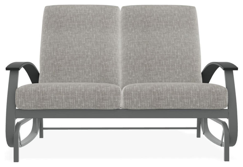 Belle Isle Cushion Deep Seating 2-Seat Glider, Hither Pewter/Graphite