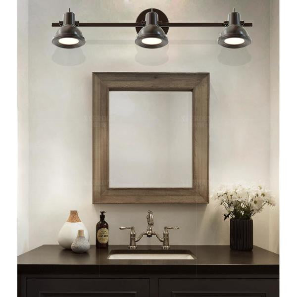 Antique Bronze 3-Light LED Restoration Directional Ceiling Or Wall Track Kit