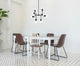 Helen 8-Light Pendant, Black With Clear Shade