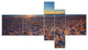 Trodden Sandy Beach at Sunset, Seashore Canvas Art Print, 60"x32", 5 panels