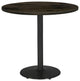 KFI Urban Loft 36" Round Breakroom Table Barnwood Round Black Base Bistro Height