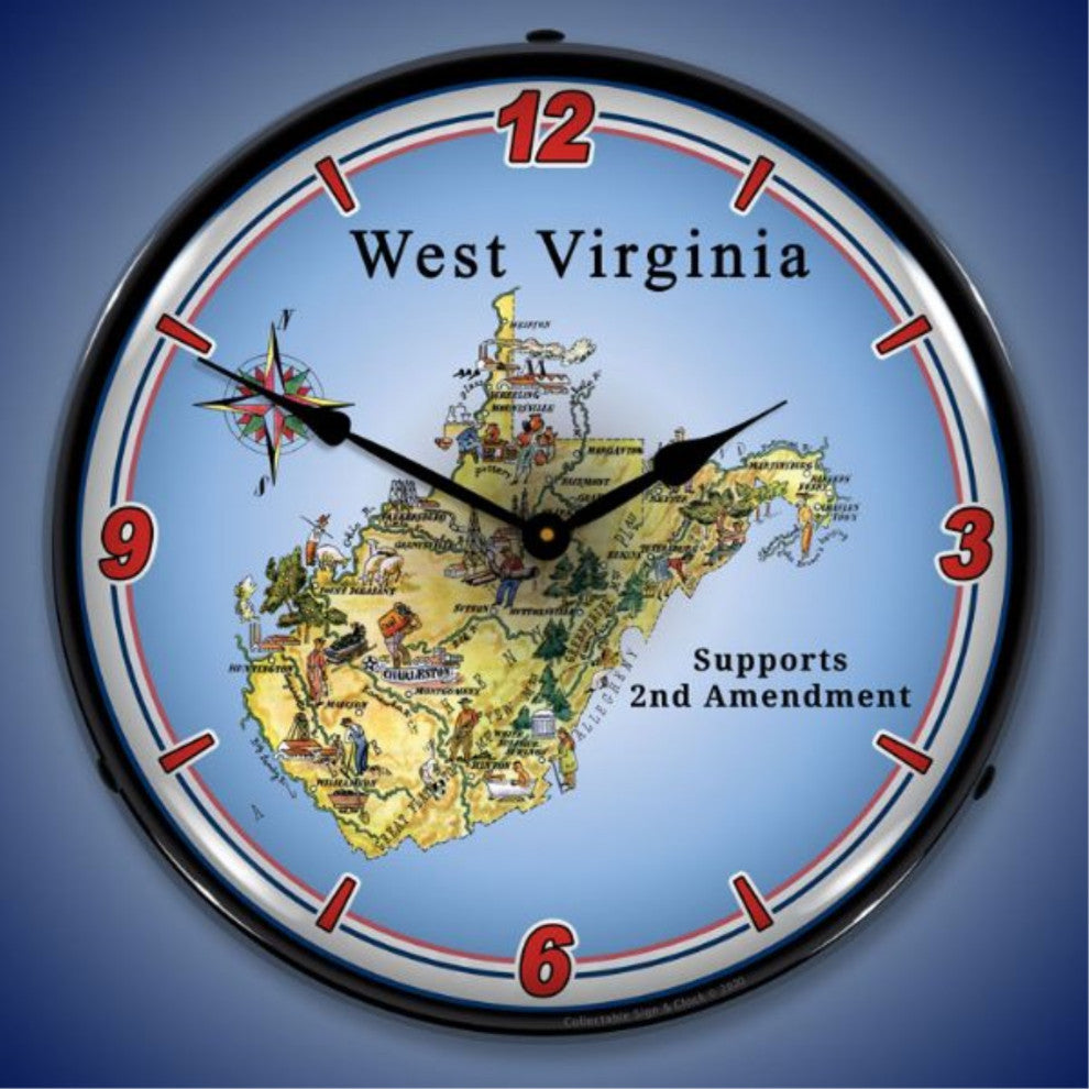 N20031071 West Virginia Supports the 2nd Amendment Clock