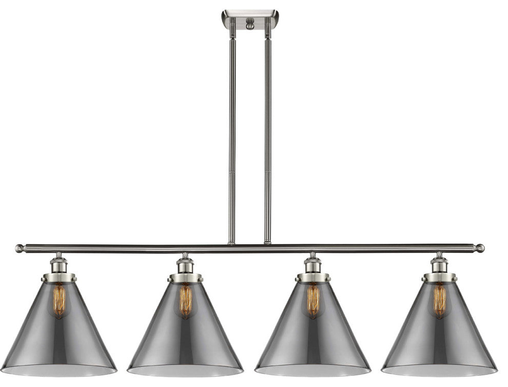 Innovations 916-4I-SN-G43-L Cone 12" 4 Light Island Light, Brushed Satin Nickel