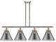 Innovations 916-4I-SN-G43-L Cone 12" 4 Light Island Light, Brushed Satin Nickel