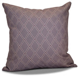 Decorative Holiday Pillow Geometric Print, Lavender, 20"x20"