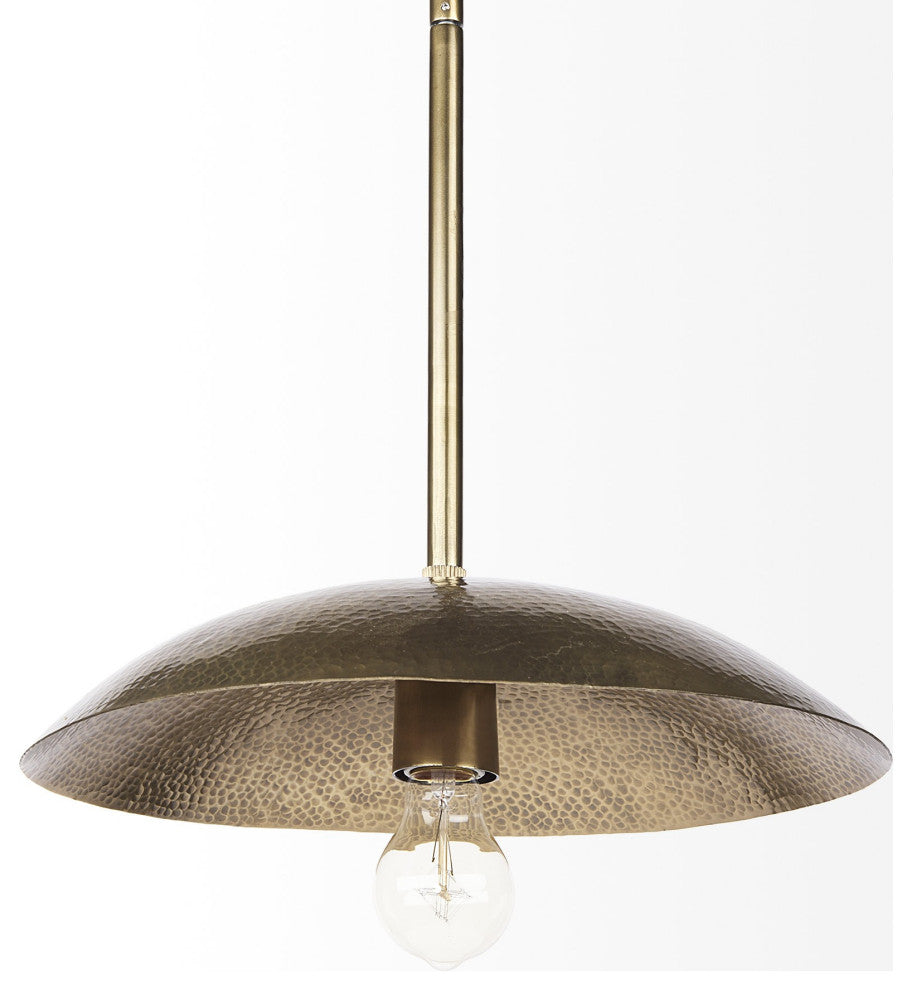 Hammered Gold Metal Hanging Pendant Light