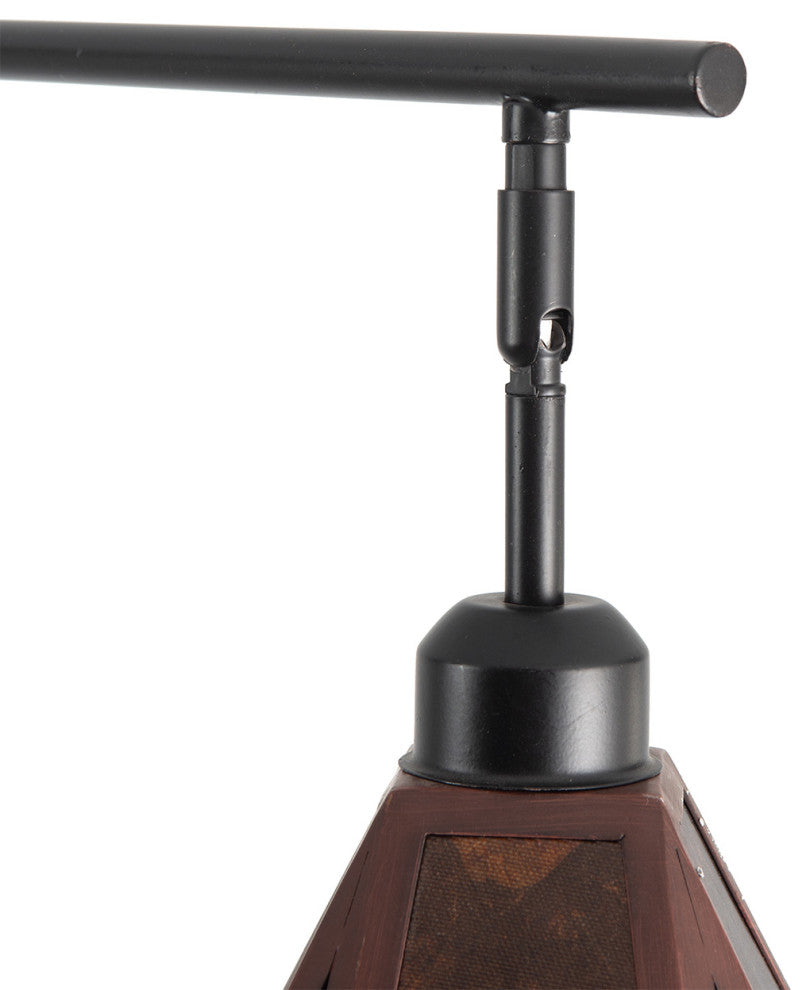 Artifact Natural Mica 3 Light Arc Floor Lamp 86", Expresso Bronze, Dimmer Switch