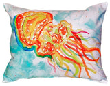 Orange Jellyfish No Cord Pillow, 16"x20"
