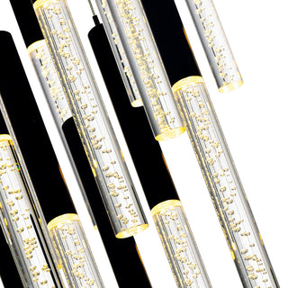 Integrated LED Black Chandelier