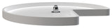 Kidney 1-Shelf Lazy Susan for Corner Base Cabinet, White, 32"W