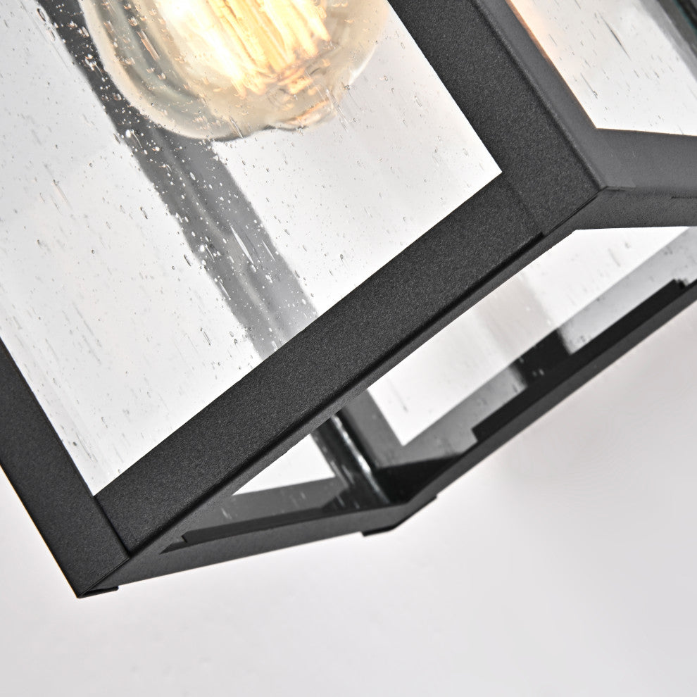 CHLOE Lighting Brian Transitional 1-Light Textured Black Outdoor Wall Sconce