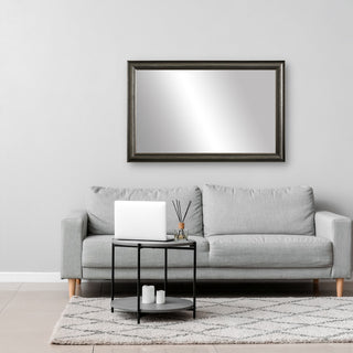 Oxfordshire Framed Wall Mirror, Pewter, 36" X 36"