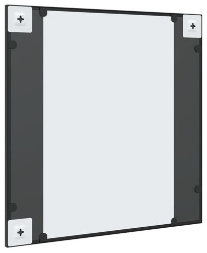 vidaXL Mirror Decorative Wall Mounted Make up Vanity Mirror Black Square Iron