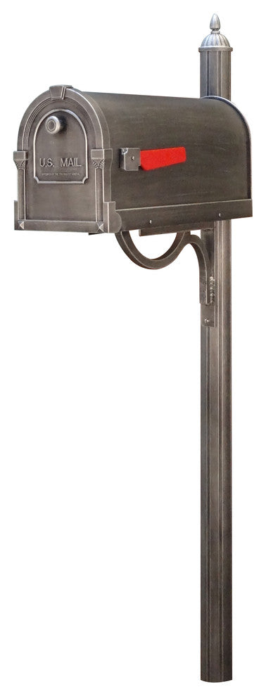 Savannah Curbside Mailbox with Richland Mailbox Post