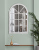 48"x32" Large Wood Wall Mirror, White