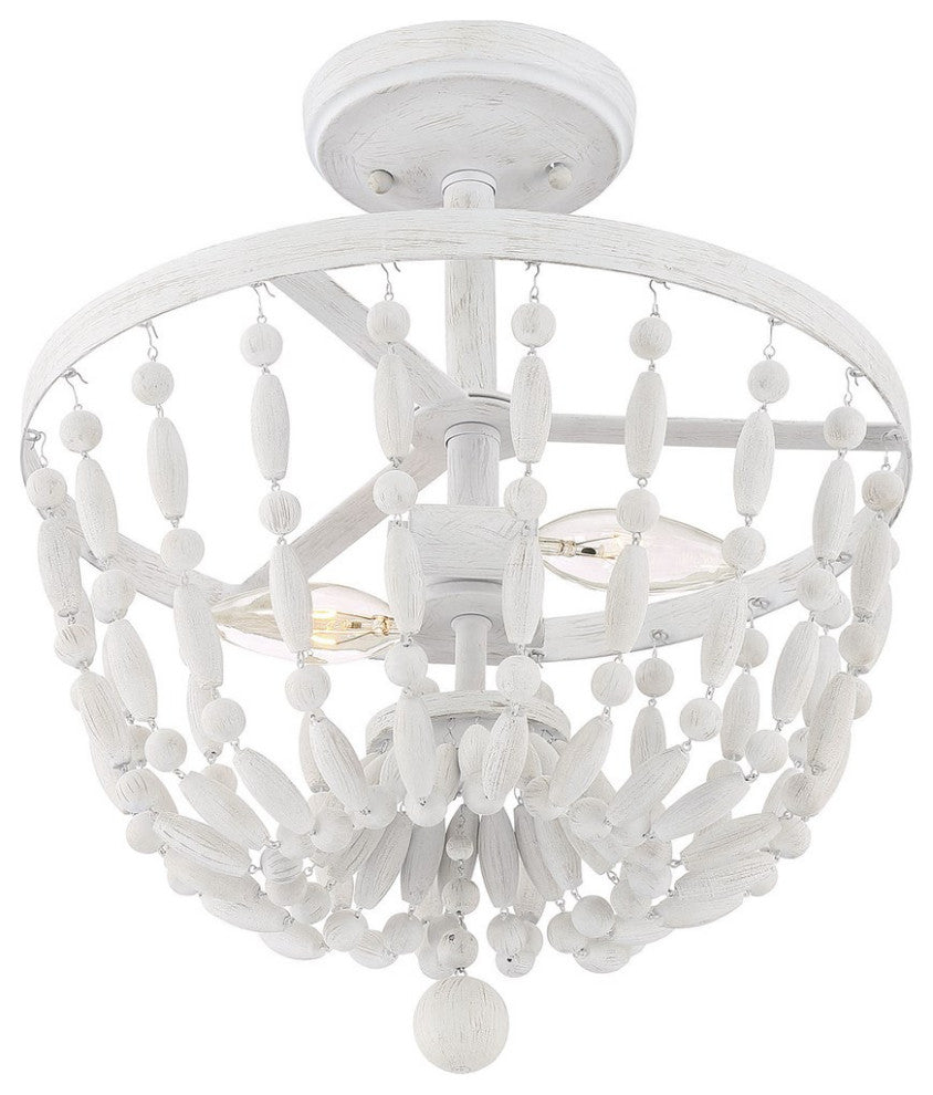 Savoy House Meridian 2 Light Semi-Flush Distressed Wood
