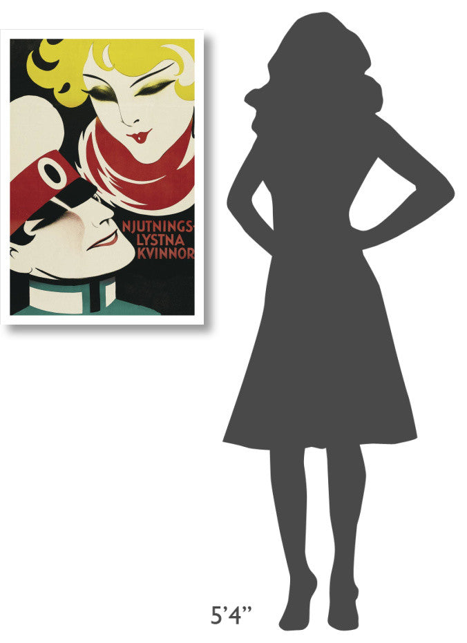 "Vintage Film Posters: Silver Njutnings Lysta Kvinnor" Paper Art, 22"x32"