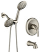 5 inch Wall-Mounted Round Shower System with Handheld Shower and head shower and