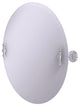 Frameless Round Beveled Edge Tilt Mirror, Polished Chrome