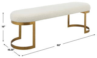 Uttermost Infinity Gold Bench