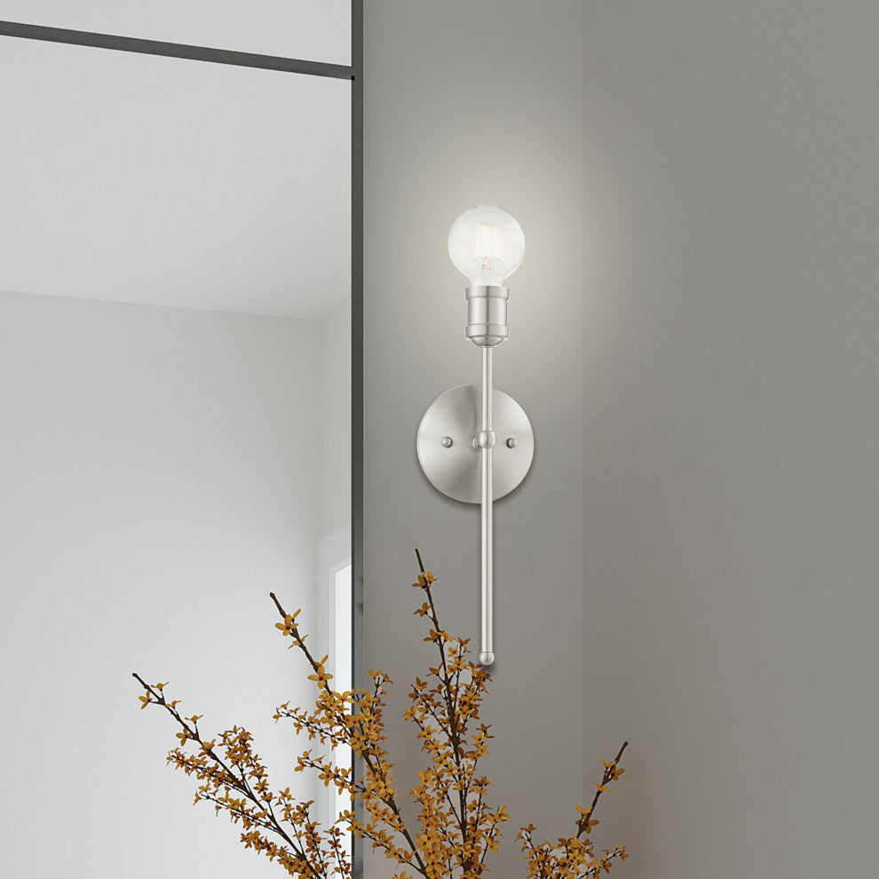 Livex Lighting Lansdale 1 Light Brushed Nickel ADA Single Sconce
