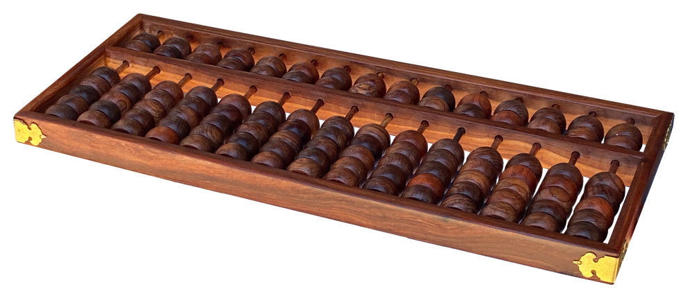 Chinese Huali Rosewood Abacus Fengshui Paperweight Display Hws2491