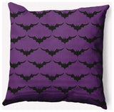 20" x 20" Bat Colony Indoor/Outdoor Polyester Throw Pillow, Amethyst