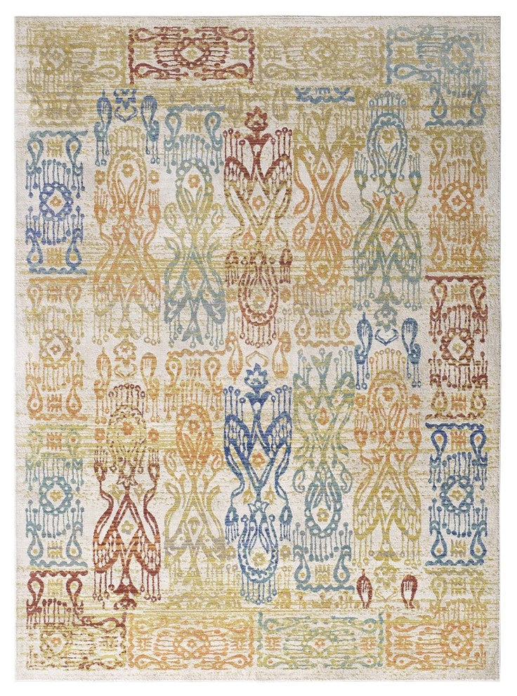 Modern Urban Living Area Rug Runner, Multi-Color