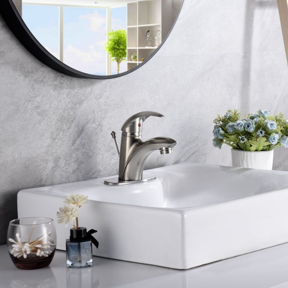 Ultra Faucets UF3412X Single Handle Bathroom Faucet, Brushed Nickel