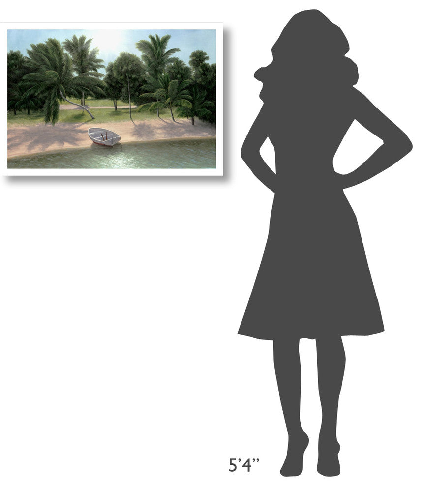 "Lakeside Palms" Digital Paper Print by Diane Romanello, 32"x22"