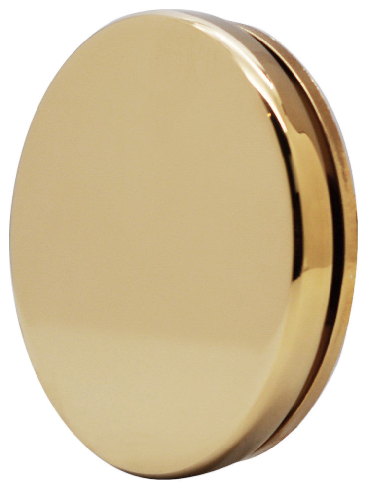 Floating No-Hole Overflow Faceplate In Polished Brass, Polished Brass