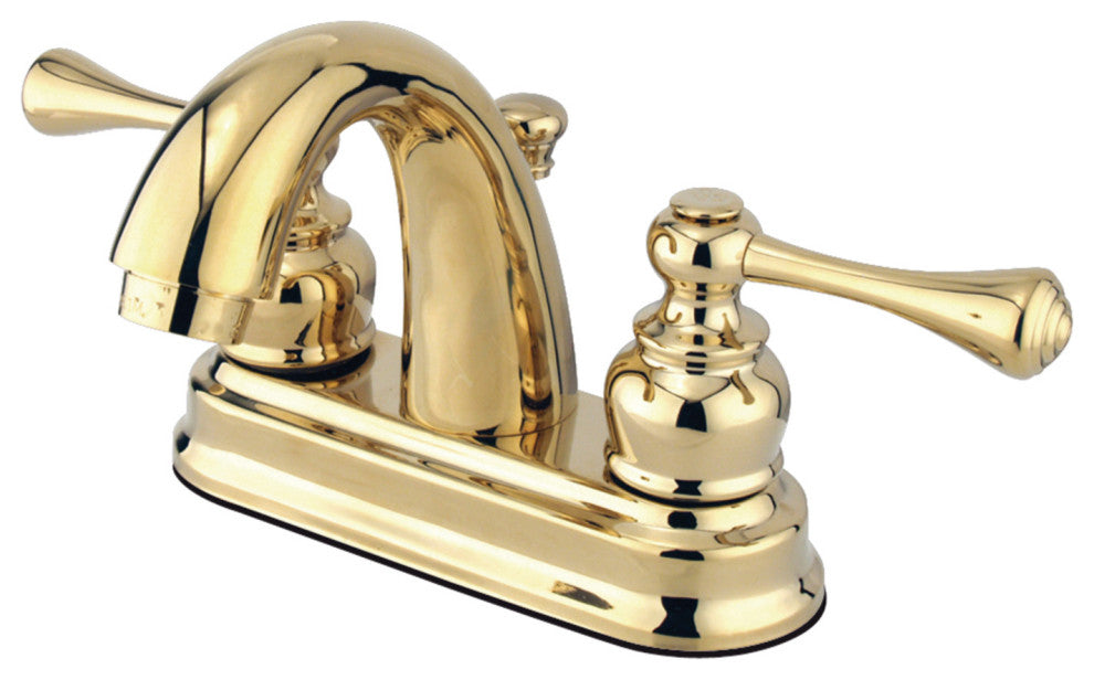 Kingston Brass 4" Centerset Bathroom Faucet, Polished Brass