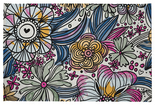 Flower Melange Spring Chenille Rug, Orchid, 2'x3'