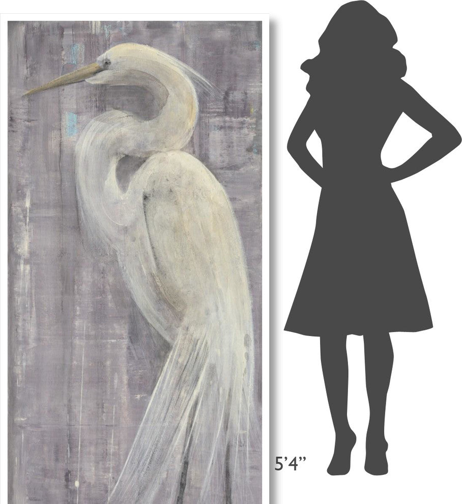 "Coastal Egret II Legs" Digital Paper Print by Albena Hristova, 38"x74"