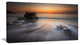 "Stormy Sea With Rushing White Waves" Beach Canvas Wall Art, 40"x20"