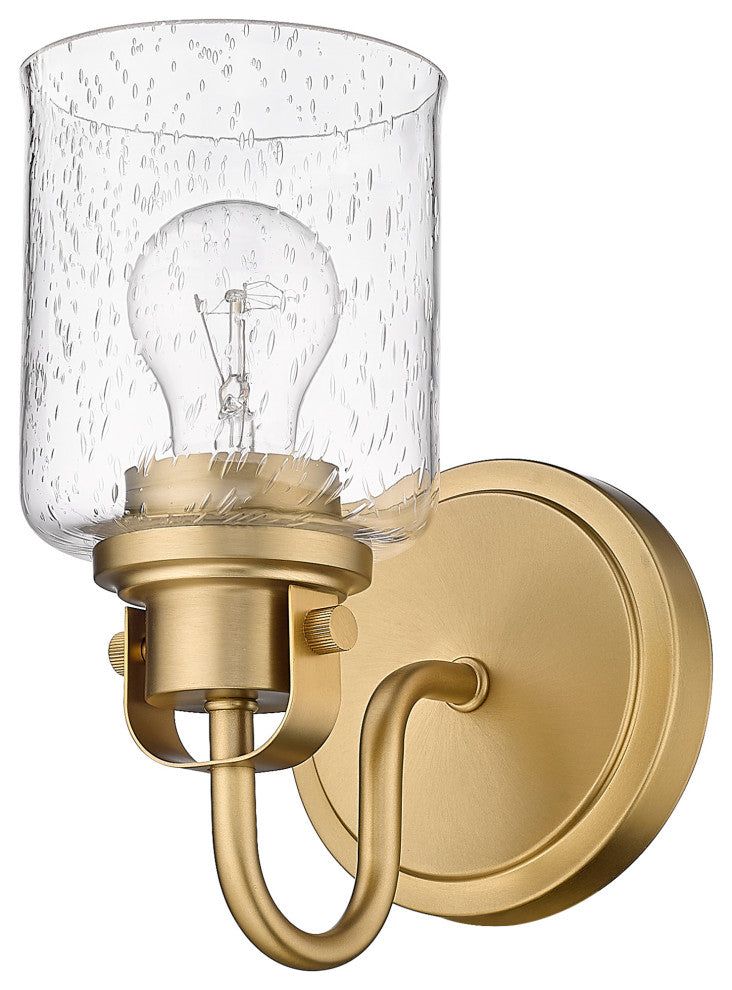 Zlite 340-1S-HG 1-Light Wall Sconce, Clear Seeded