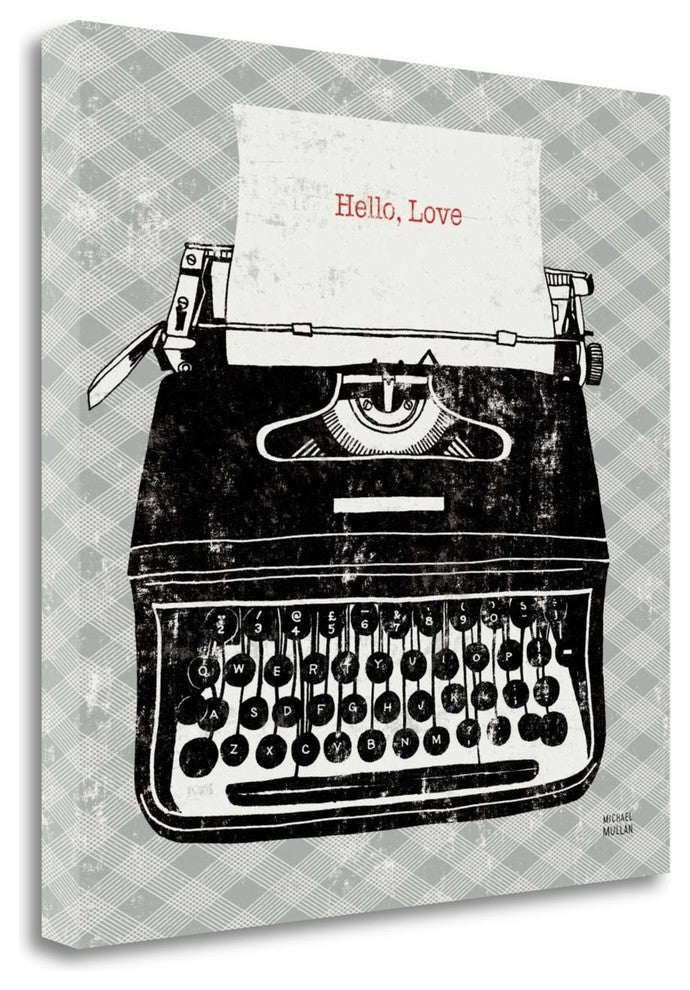 "Vintage Analog Typewriter" By Michael Mullan, Giclee on Gallery Wrap Canvas
